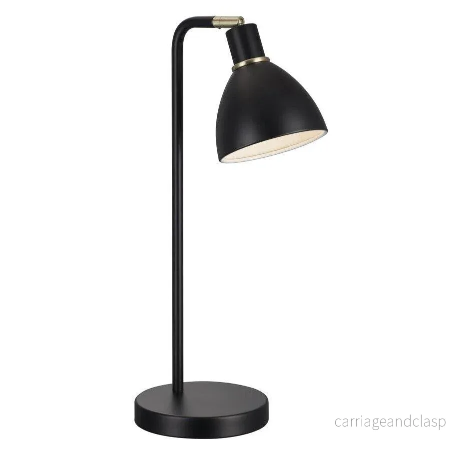 Veska | GrantLuxe Ljusbordslampa - Svart Bordslampa för Lyxig Arbetsmiljö - Bild 2