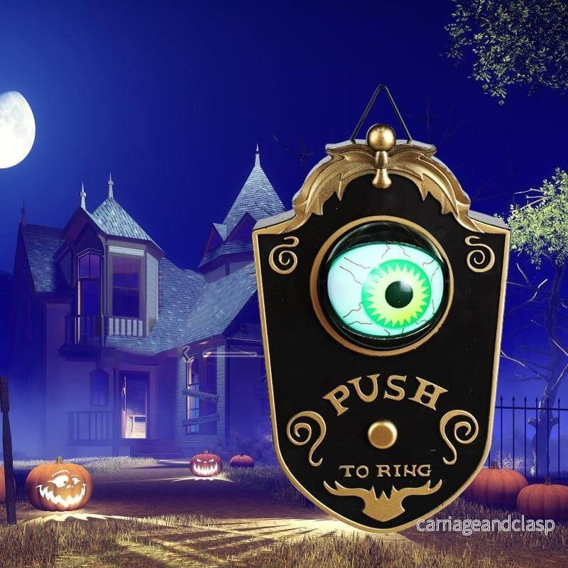 Ett Öga Ljusande Glödande Halloween Dörrklocka | Veska - Bild 3