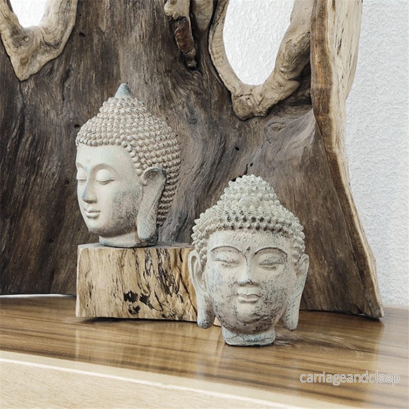 Buddha Huvudstaty Figurine | Veska - Bild 2