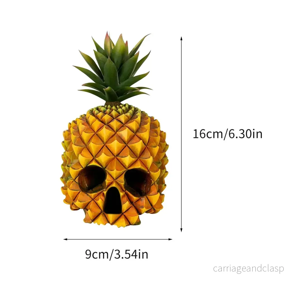 Kreativ Harz Gotisk Ananas Skalle Staty | Veska - Bild 3