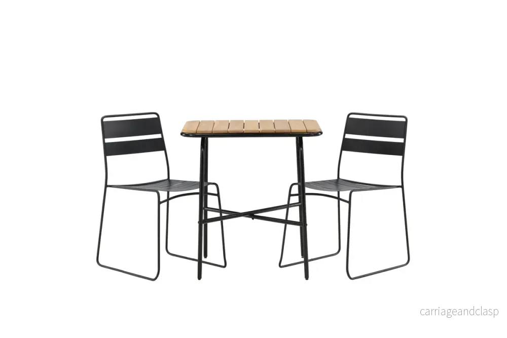 Lina & Holmbeck Matstolar Svart + Cafebord Natur - Bild 2
