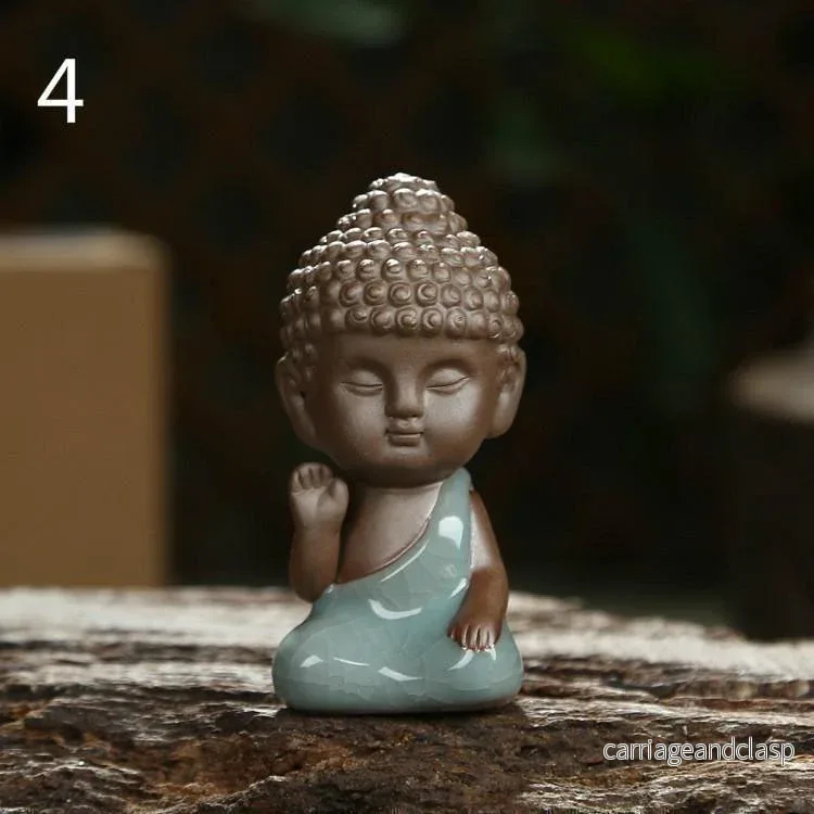 Mini Buddha-statyn i keramik och porslin | Veska