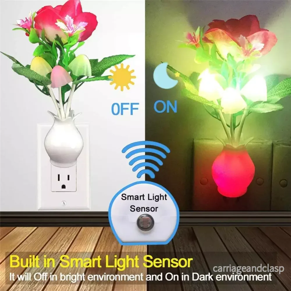 Mini Blomster Vase Smart Ljus Sensor Nattlampa | Veska - Bild 3