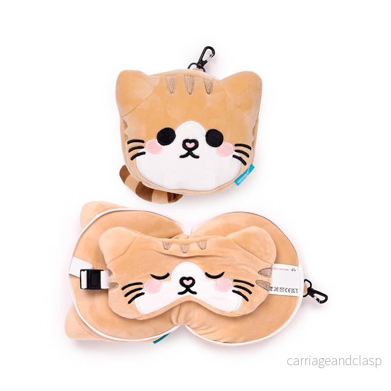 Relaxeazzz Scottish Fold Katt Resekudde & Ögonmask Relaxeazzz Scottish Fold Katt Resekudde & Ögonmask