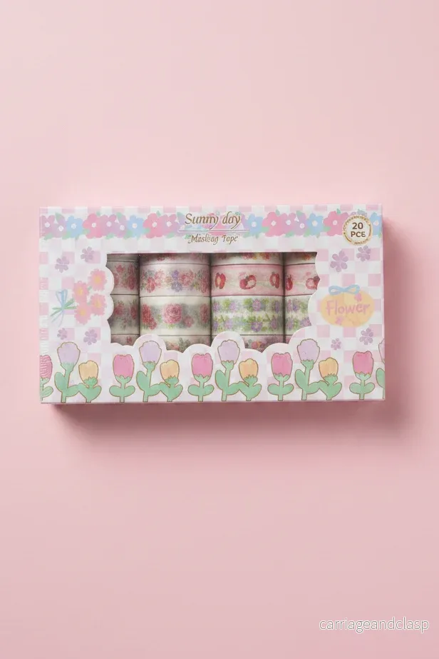 Washitejp set 20 st - Blommor