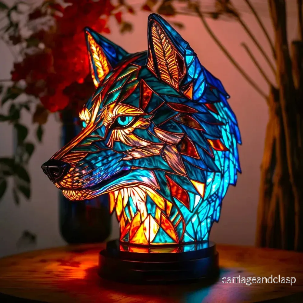 Animal Färgat Glas Bords Lampa Ornament | Veska Animal Färgat Glas Bords Lampa Ornament | Veska