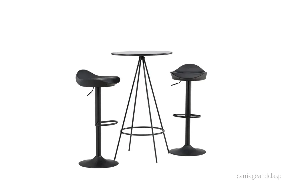 Adesto & Bistro Barstolar + Barbord Svart - Bild 3