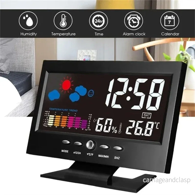 Alarm Pro LCD Väderstation Klocka | Veska - Bild 2