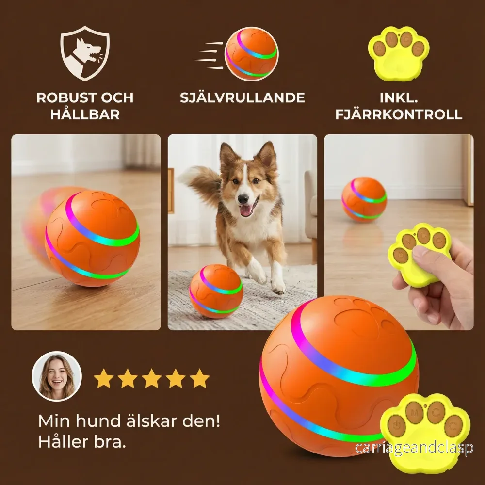 Robust och hållbar självrullande hundboll - Bild 3