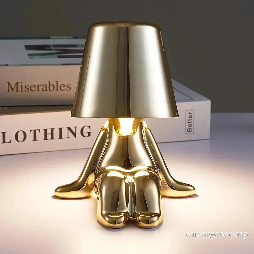 Liten Gyllene Man Bordslampa | Veska - Bild 3