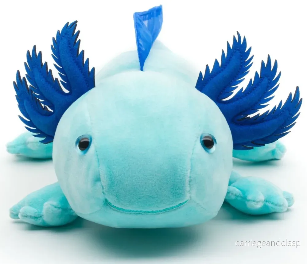 Uni Toys - Axolotl Lyser I Mörkret (ljusblå) Gosedjur - Bild 3
