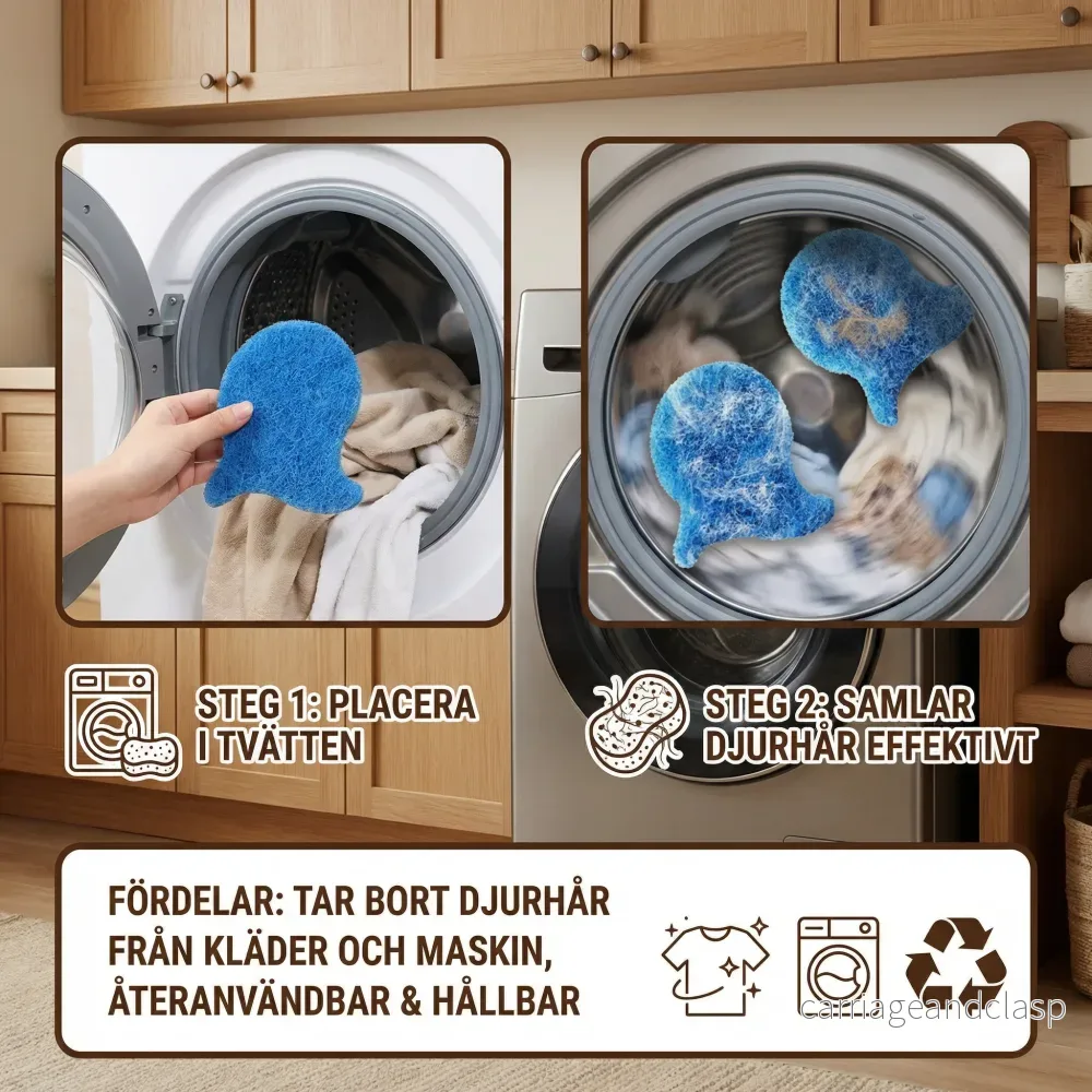 Tvättmaskin Djurhårsborttagare – Klistrig Ludduppsamlare För Hund Och Katt - Bild 2