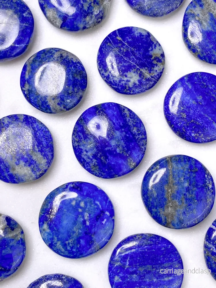 Lapis Lazuli Mini Disc (Platpolerad Pocket Stone) - Bild 2