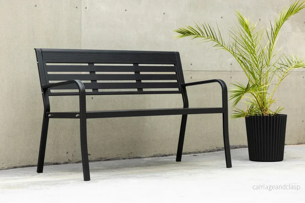 Elvas Bänksoffa 60 x 84 x 125 Svart Elvas Bänksoffa 60 x 84 x 125 Svart