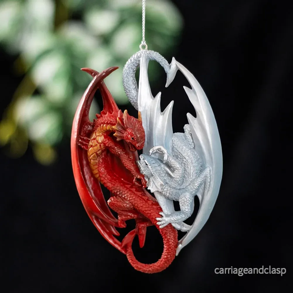 Anne Stokes - Fire and Ice Dragon (hängande prydnad)
