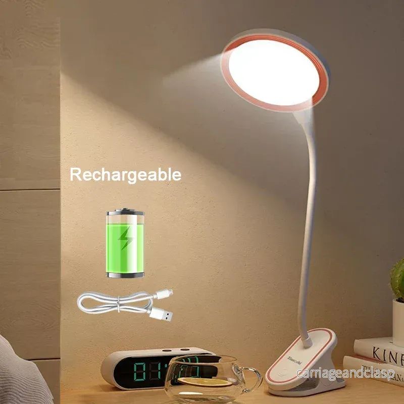 Veska | ClipLuma LED Bordslampa | USB Återuppladdningsbar | 3 Ljusstyrkenivåer | Ögonvänlig | Med Klämmontering Veska | ClipLuma LED Bordslampa | USB Återuppladdningsbar | 3 Ljusstyrkenivåer | Ögonvänlig | Med Klämmontering