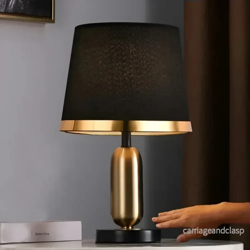 Lumivara Modern Svart Tyg Bordslampa – Elegant Hemljus | Veska - Bild 3