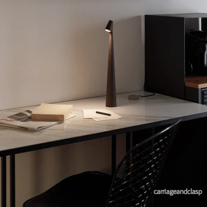 Veska | Skulpterande Bordslampa Trådlös LED-lampa Solid Aluminium 10000mAh Batteri 3-Nivå Dimming CRI 90 USB-C Laddningsport Varm Vit 2700K - Bild 3