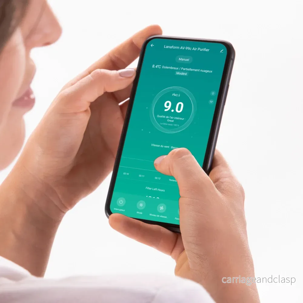 Lanaform AV-99C – Smart luftrenare med HEPA-filter, luftkvalitetssensor och appstyrning - Bild 2