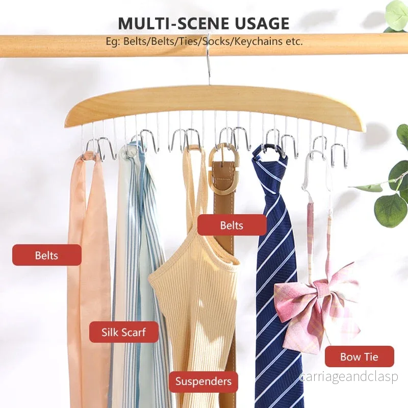 Trä Utrymmessparande Multi Organiser Hängare | Veska - Bild 3