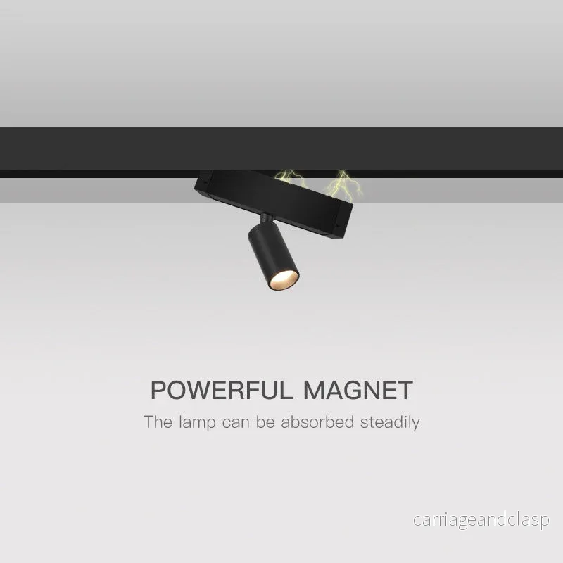 Väggmonterat svart kontinuerligt magnetisk spår system ljus | Veska Väggmonterat svart kontinuerligt magnetisk spår system ljus | Veska