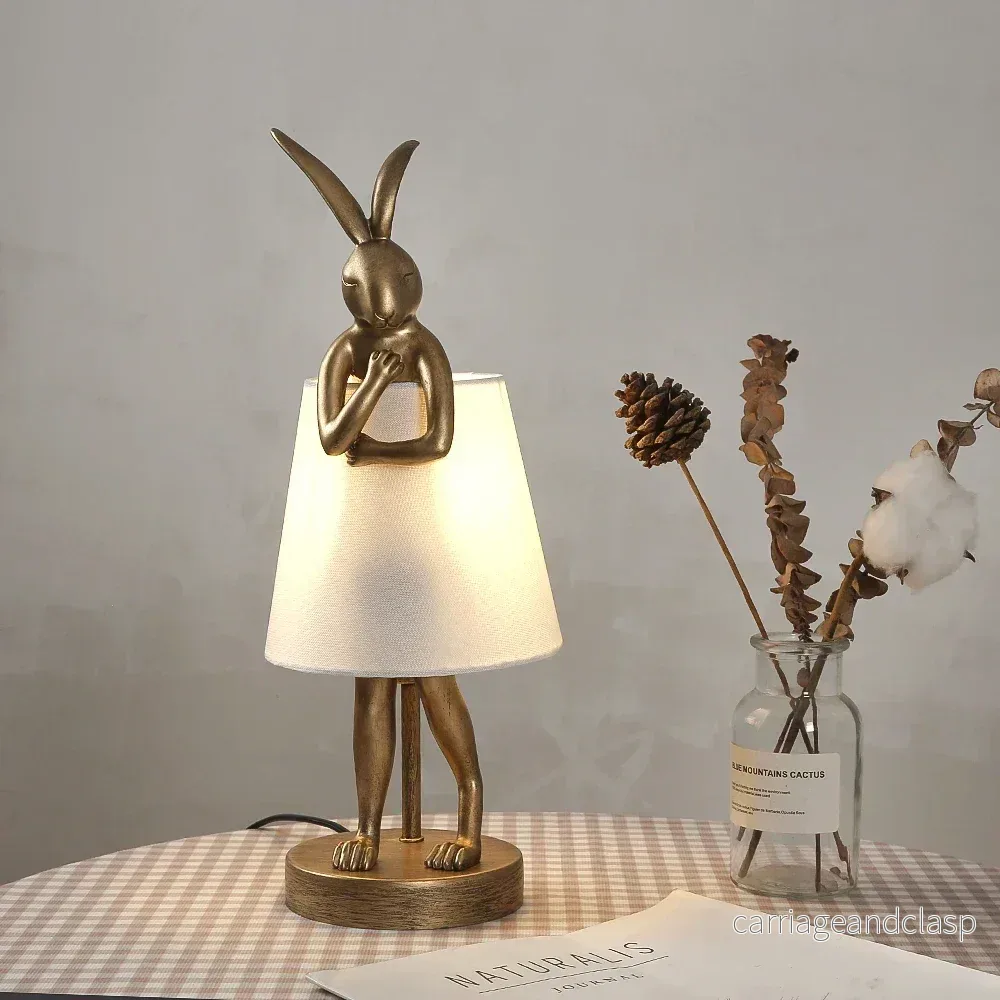 Rabbit Table Lamp – Dimbart LED Nattljus i Modern Design för Barnrum & Vardagsrum | Veska - Bild 2