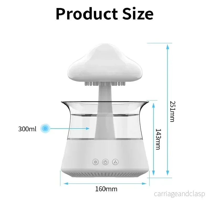 Cloud Rain Forest Aromaterapi Luftfuktare Lampa | Veska - Bild 3