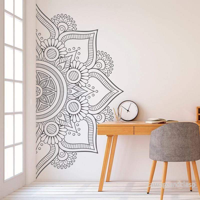 Halv Mandala Väggdekal | Veska