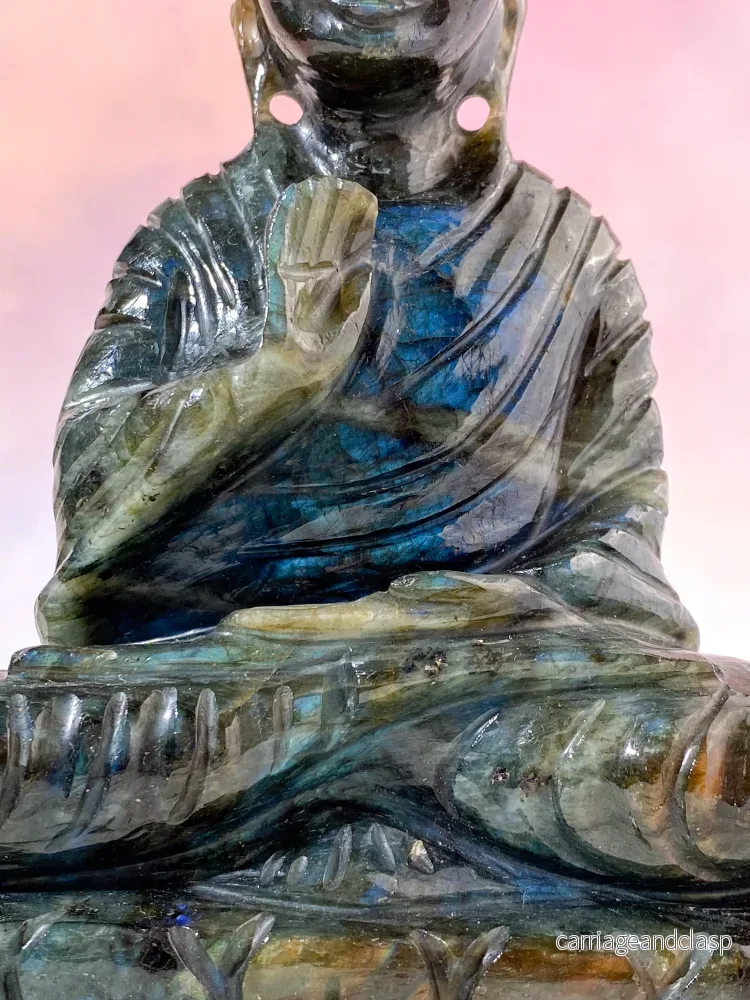 Labradorit Buddha (Nr. 2) - Bild 3