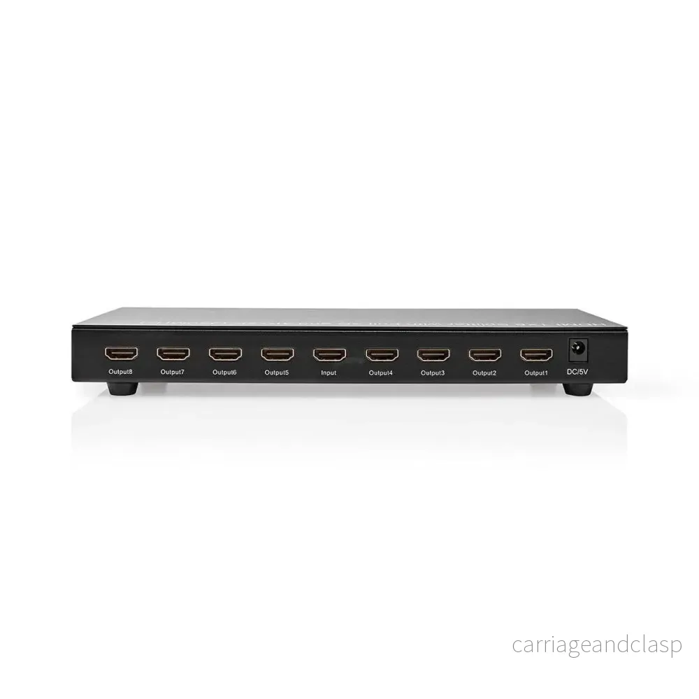 Nedis 8-portars HDMI-splitter 8x HDMI-utgång 4K@30Hz 3,4 Gbps metall antracit - Bild 3