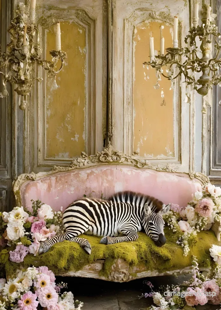 Zebra i soffa