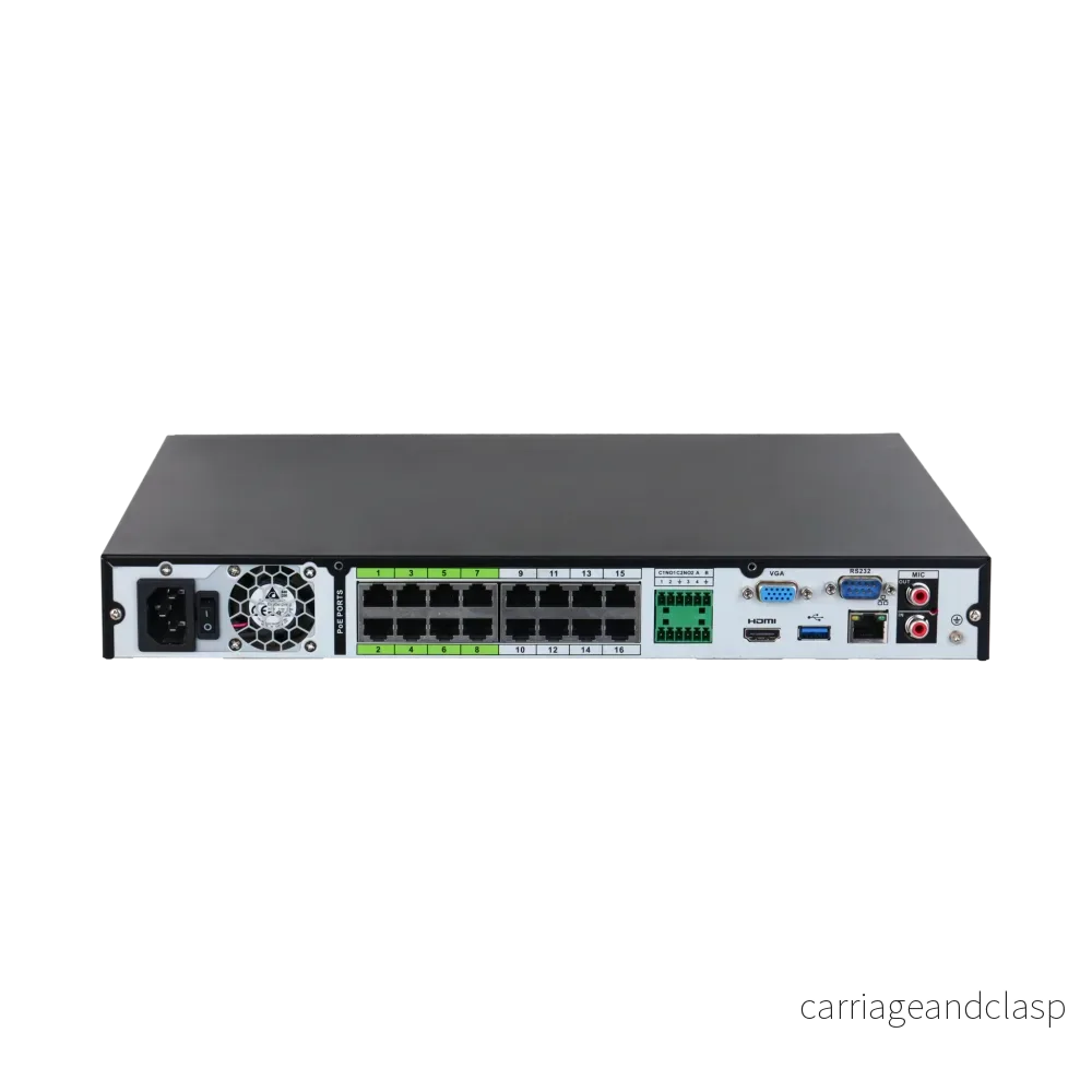Dahua NVR5216-16P-EI, 16x PoE, utan lagring, lämplig för 16 IP-kameror - Bild 2
