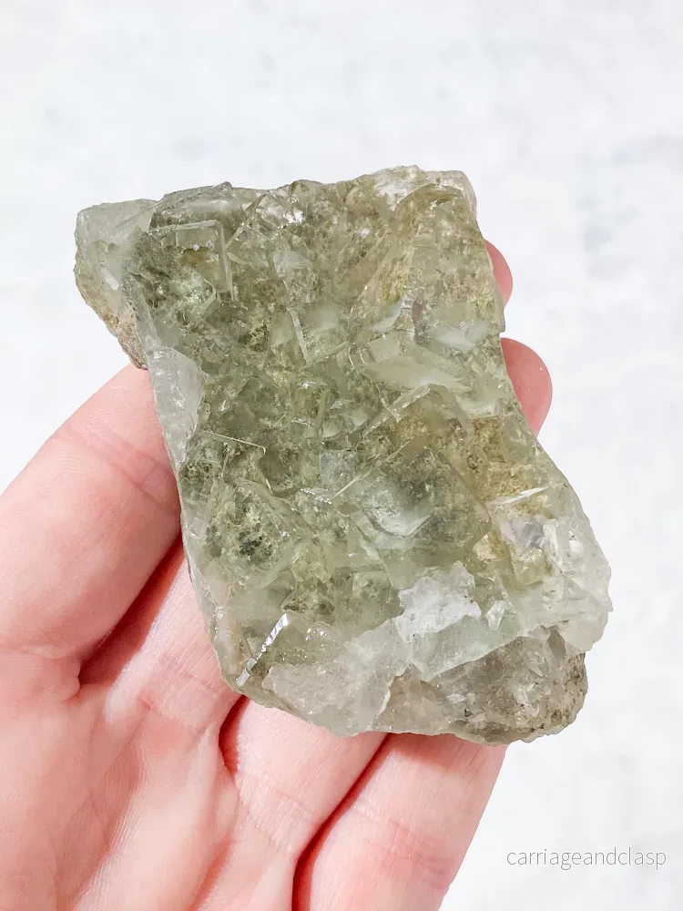 Mintgrön Fluoritkluster (Nr. 9) Exklusiv Kvalitet - Bild 3