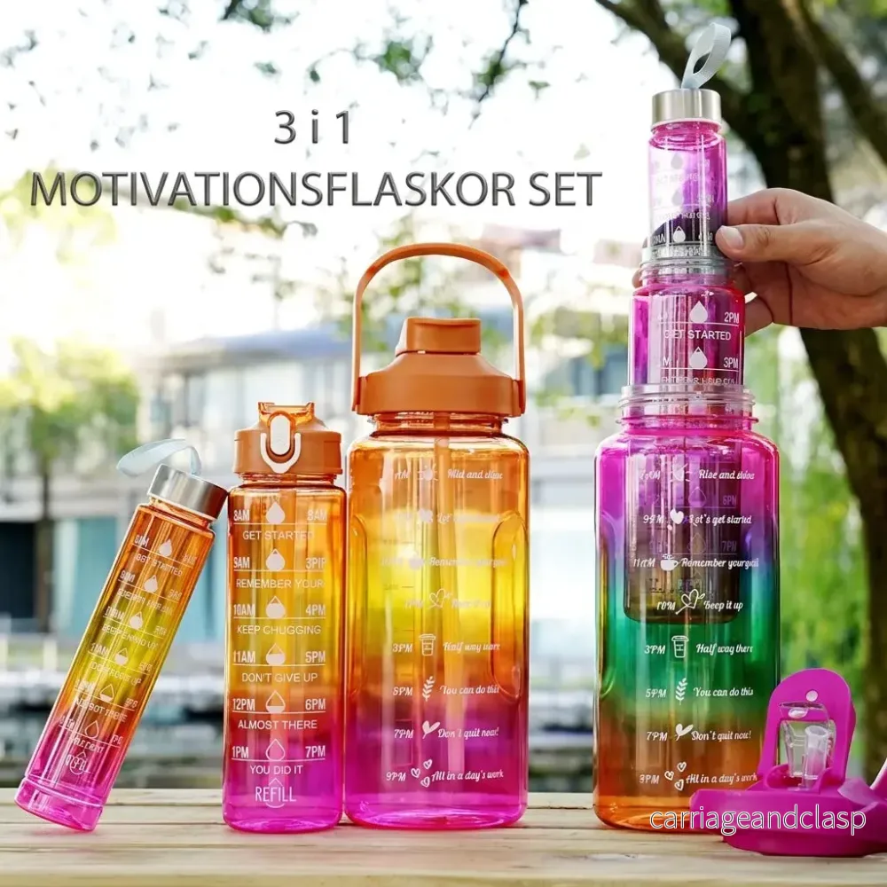 Motivationsflaskor 3-Pack