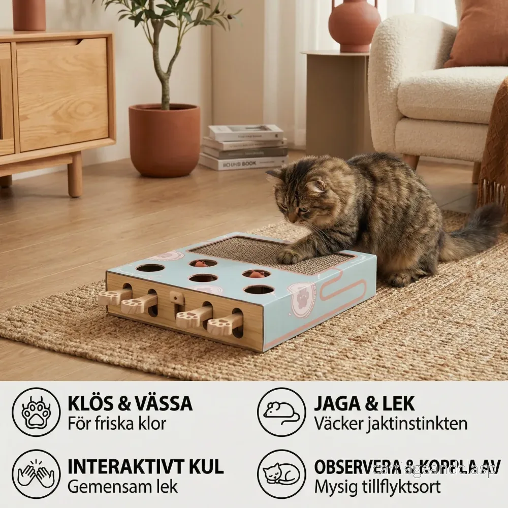 3-i-1 Leklåda för Katter - Bild 2