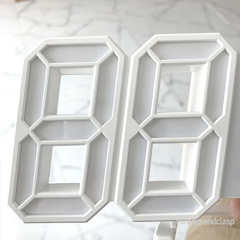 3D LED Modern Digital Alarm Väggklocka | Veska - Bild 3