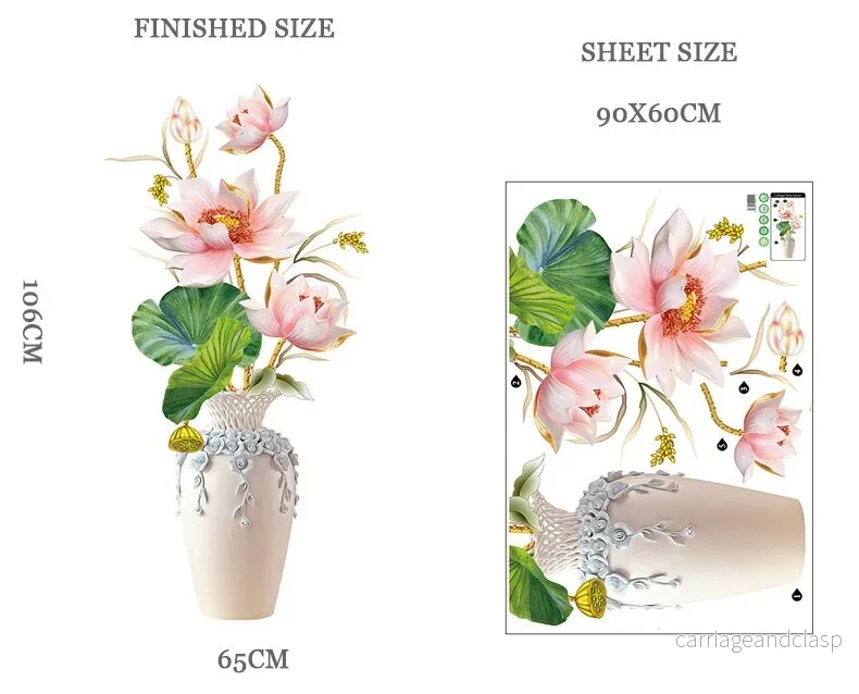 3D Påfågel Blomma Stil Väggklistermärken | Veska 3D Påfågel Blomma Stil Väggklistermärken | Veska