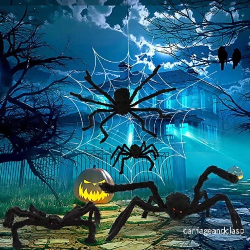 Stora Svarta Spindeln Halloween Festdekoration | Veska - Bild 2