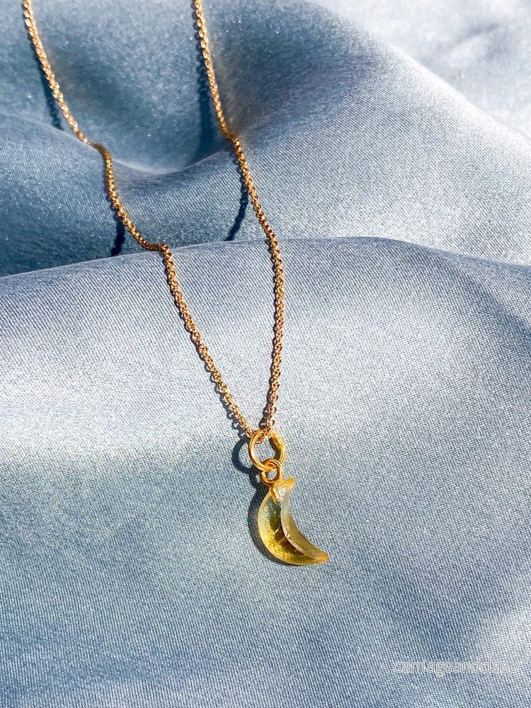 Mini Månhalsband (Citrin)