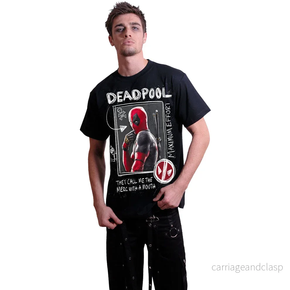 DEADPOOL - WOLVERINE SKETCHES - T-Shirt Svart - Bild 3
