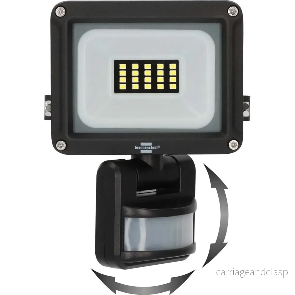 Nedis LED-strålkastare JARO 1060 P, IP65, 10W, 1150lm, 6500K, med rörelsesensor