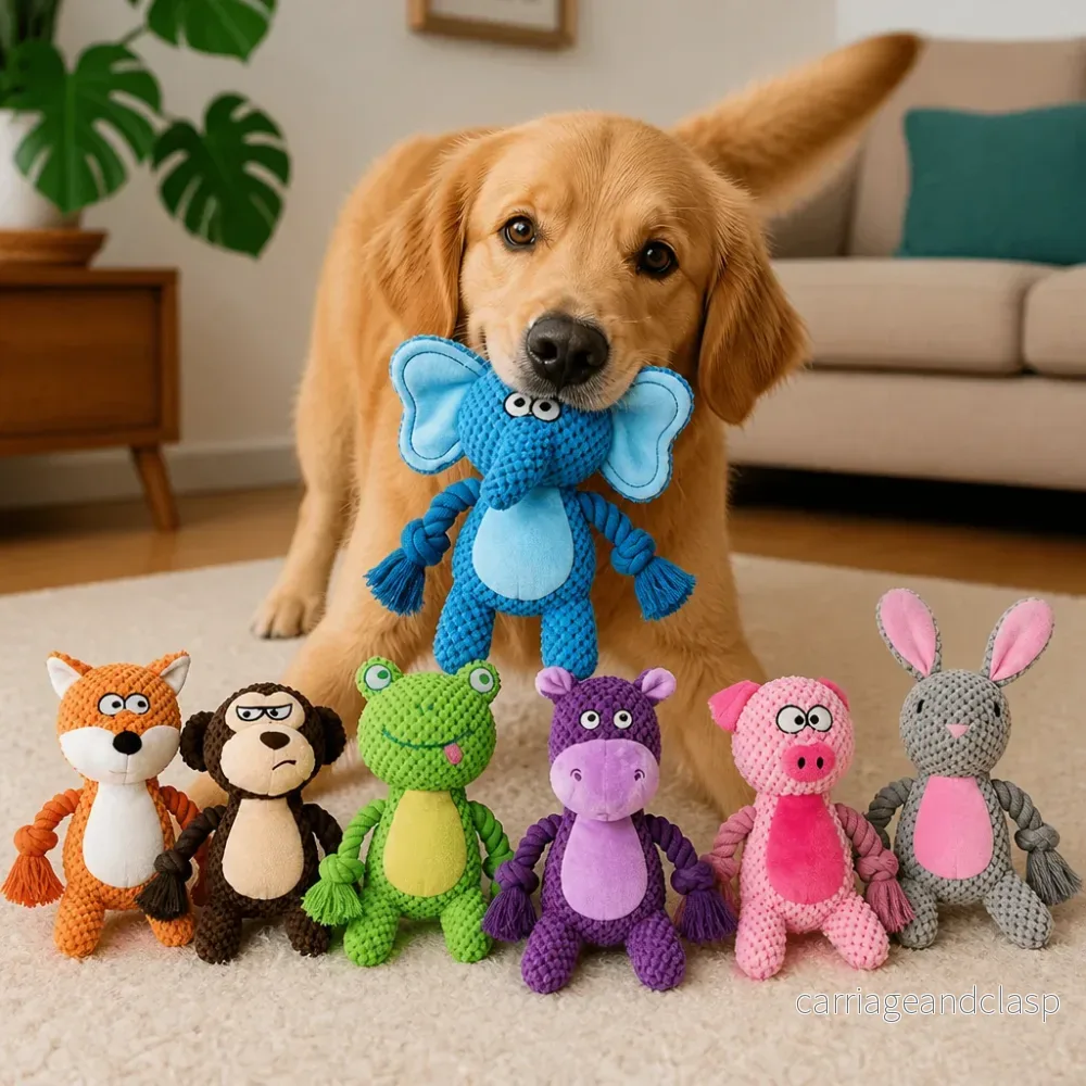 Plush Hundleksak Med Bomullsrep, Pipleksak Och Tandvårdsfunktion Plush Hundleksak Med Bomullsrep, Pipleksak Och Tandvårdsfunktion