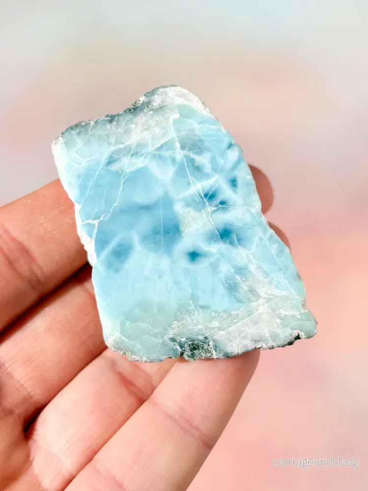 Larimar Rå Polerad (Nr. 51) Exklusiv Kvalitet - Bild 2