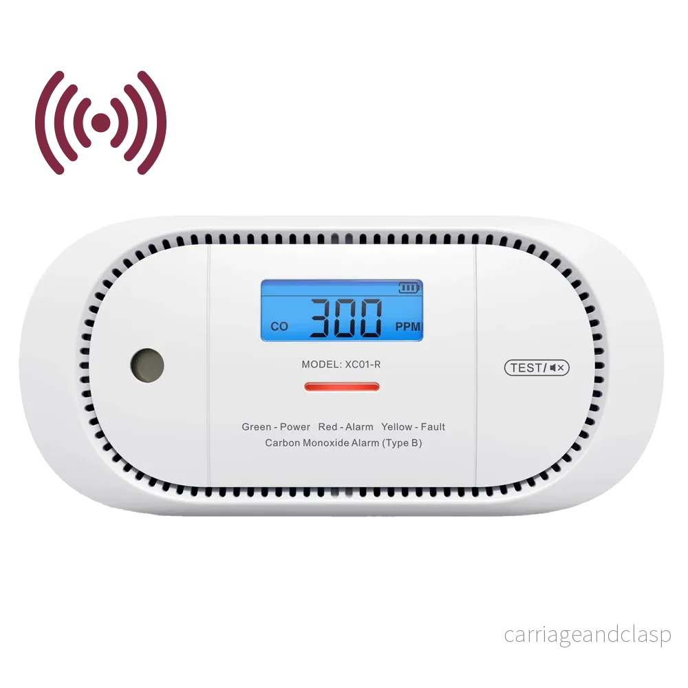 X-Sense XC01-WR Kopplingsbar kolmonoxidvarnare med LCD-skärm