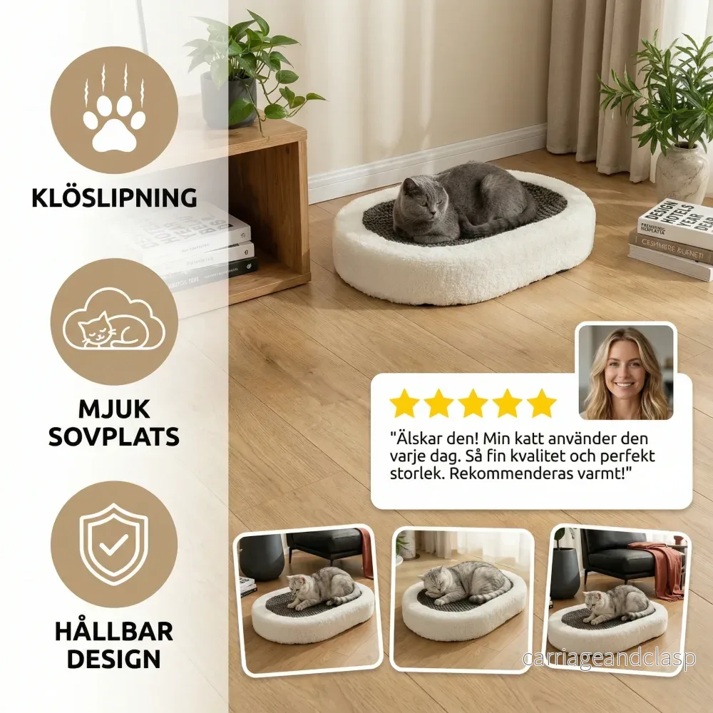 Premium Kattsäng med Klösplatta - Bild 3