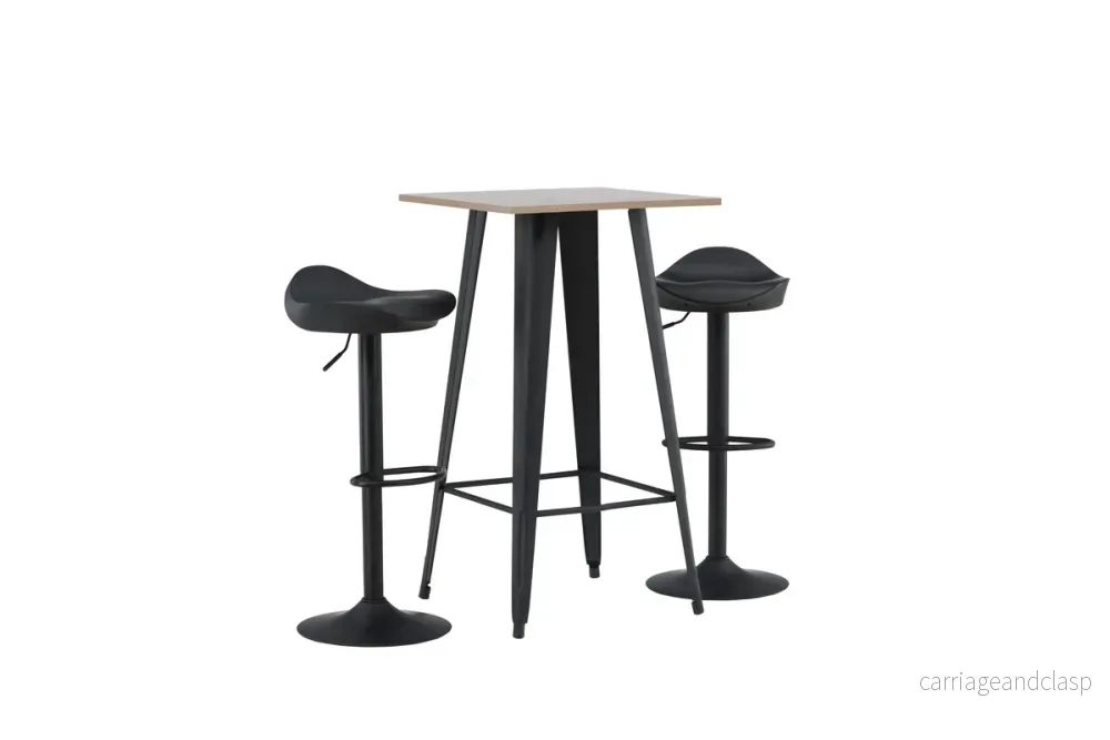 Tempe & Adesto Barbord + Barstolar Svart - Bild 3