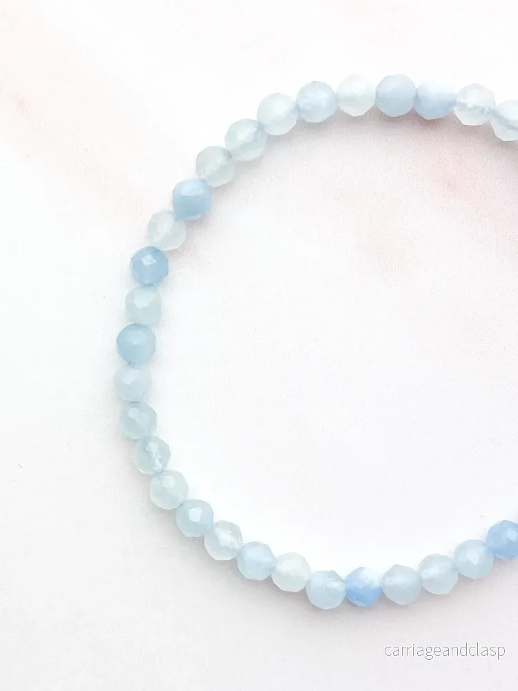 Akvamarin armband (fasett)