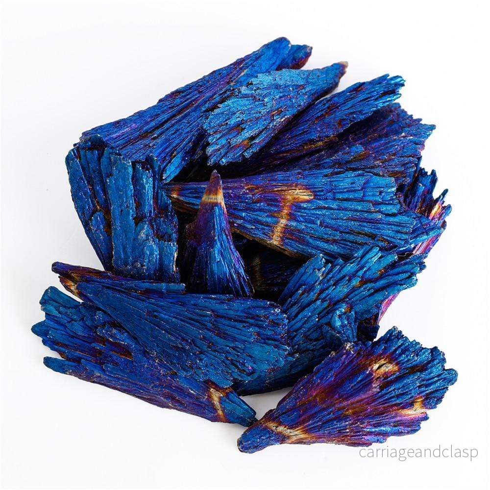 Regnbåge Påfågel Titanium Kyanite Blad | Veska - Bild 3