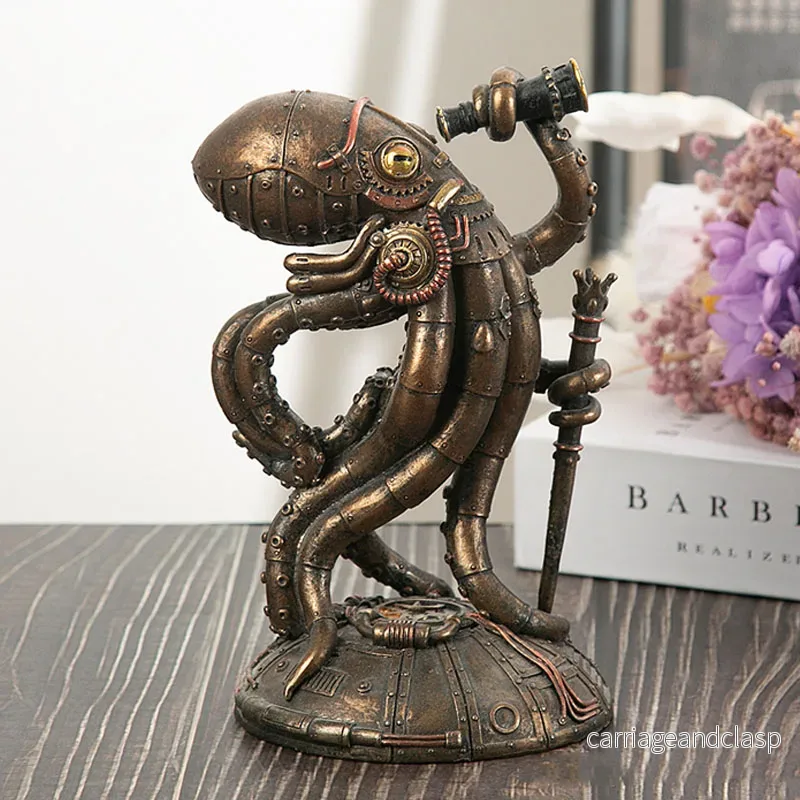 Steampunk Bläckfisk Mekaniska Resenär Figurer Heminredning | Veska - Bild 2