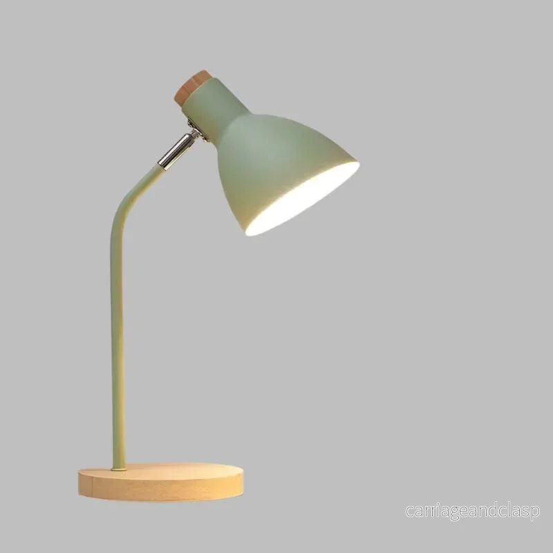Veska | Träbordslampa – Kreativ skandinavisk skrivbordslampa gjord av trä och metall - Bild 3
